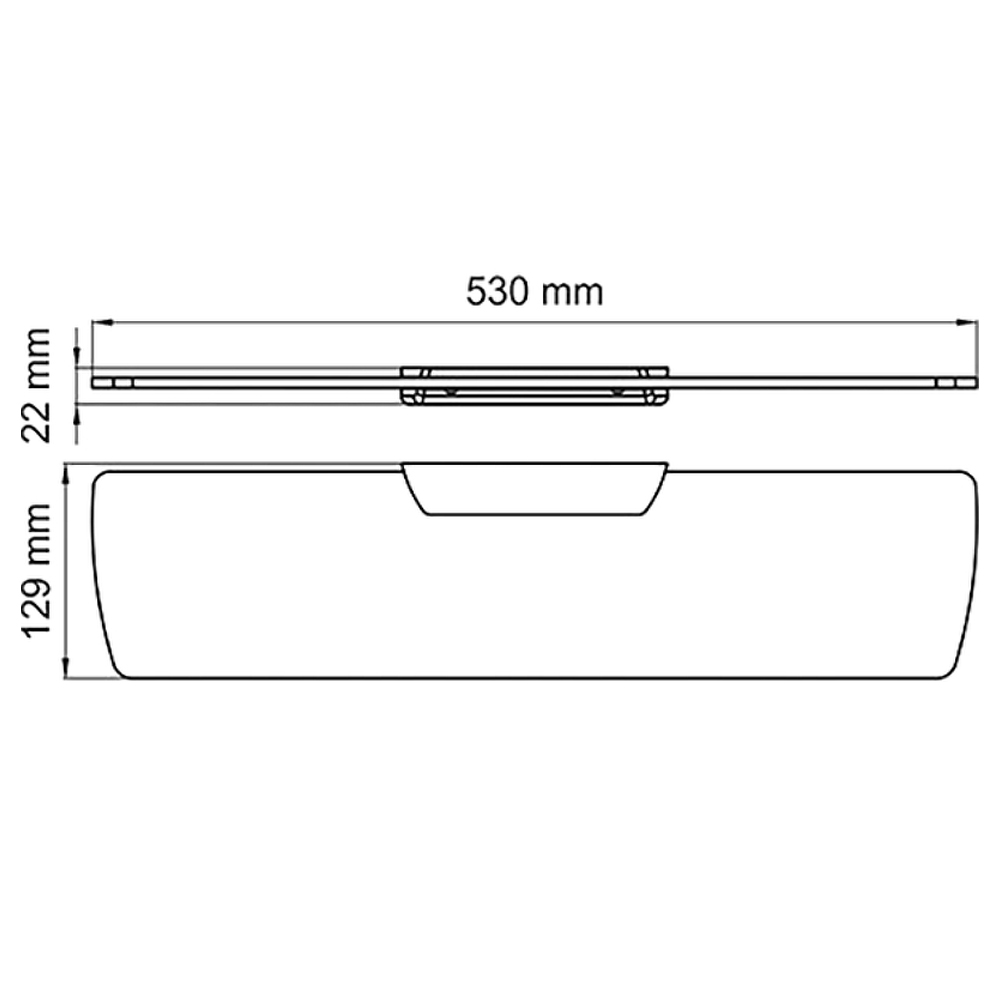 Полка Wasserkraft Glan K-5124 черная матовая