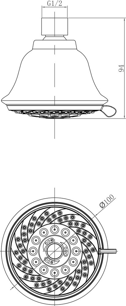 Верхний душ Lemark LM8040C хром