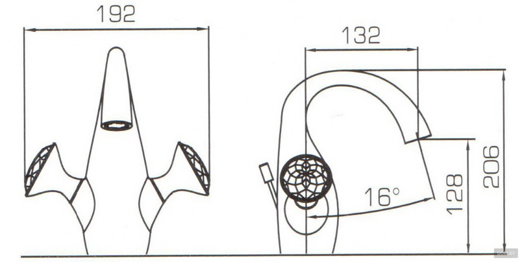 Смеситель для раковины Bravat Swan F14287G-ENG золото