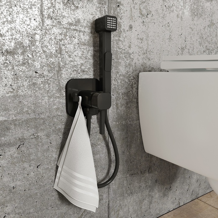 Гигиенический душ Iddis Spring 004BLS0i08 со смесителем, черный