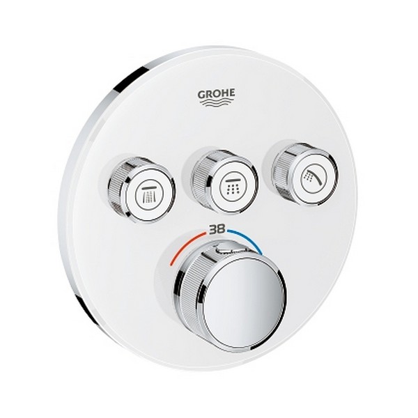 Термостатический смеситель Grohe Grohtherm SmartControl 29904LS0 для душа, хром / белый