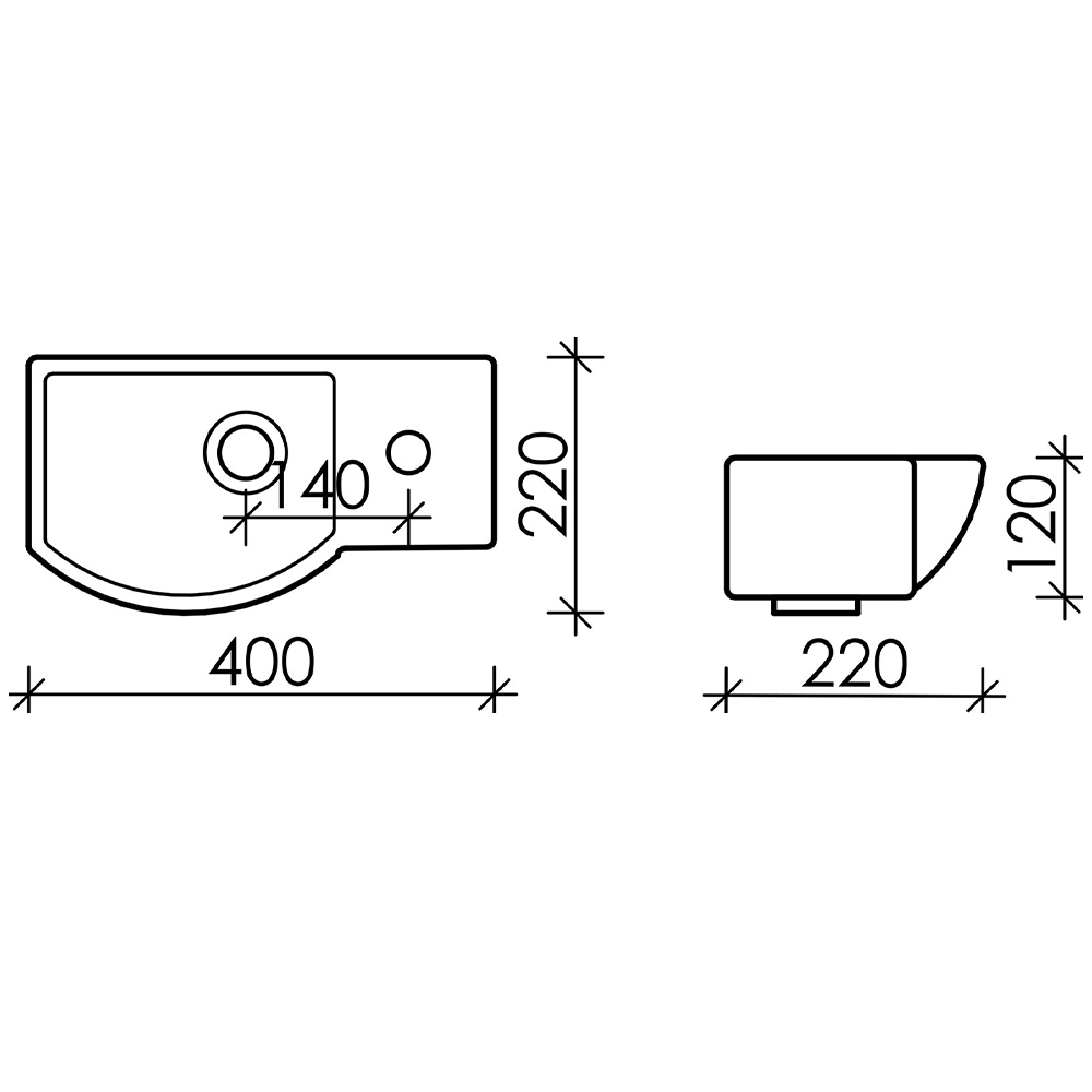 Раковина подвесная Ceramica Nova Element CN6039L белая глянцевая