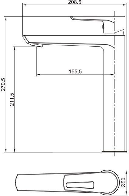 Смеситель для раковины Aquanet Logic AF320-11С хром