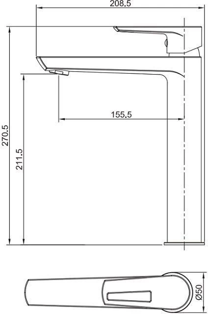 Смеситель для раковины Aquanet Logic AF320-11С хром