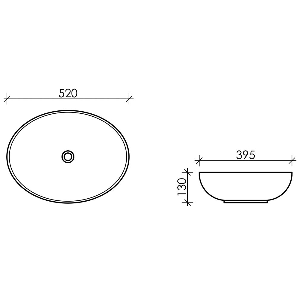 Раковина накладная Ceramica Nova Element CN6017 белая глянцевая