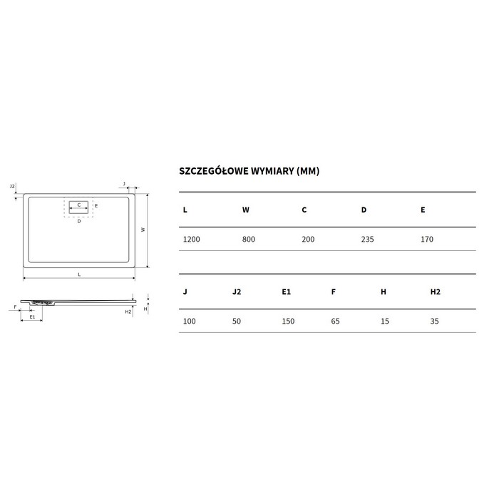 Душевой поддон Excellent Lavano 120x80см BREX.1103.120.080.CAN бежевый