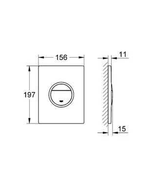 Кнопка смыва Grohe Nova Cosmopolitan Light 38809000 хром глянцевая
