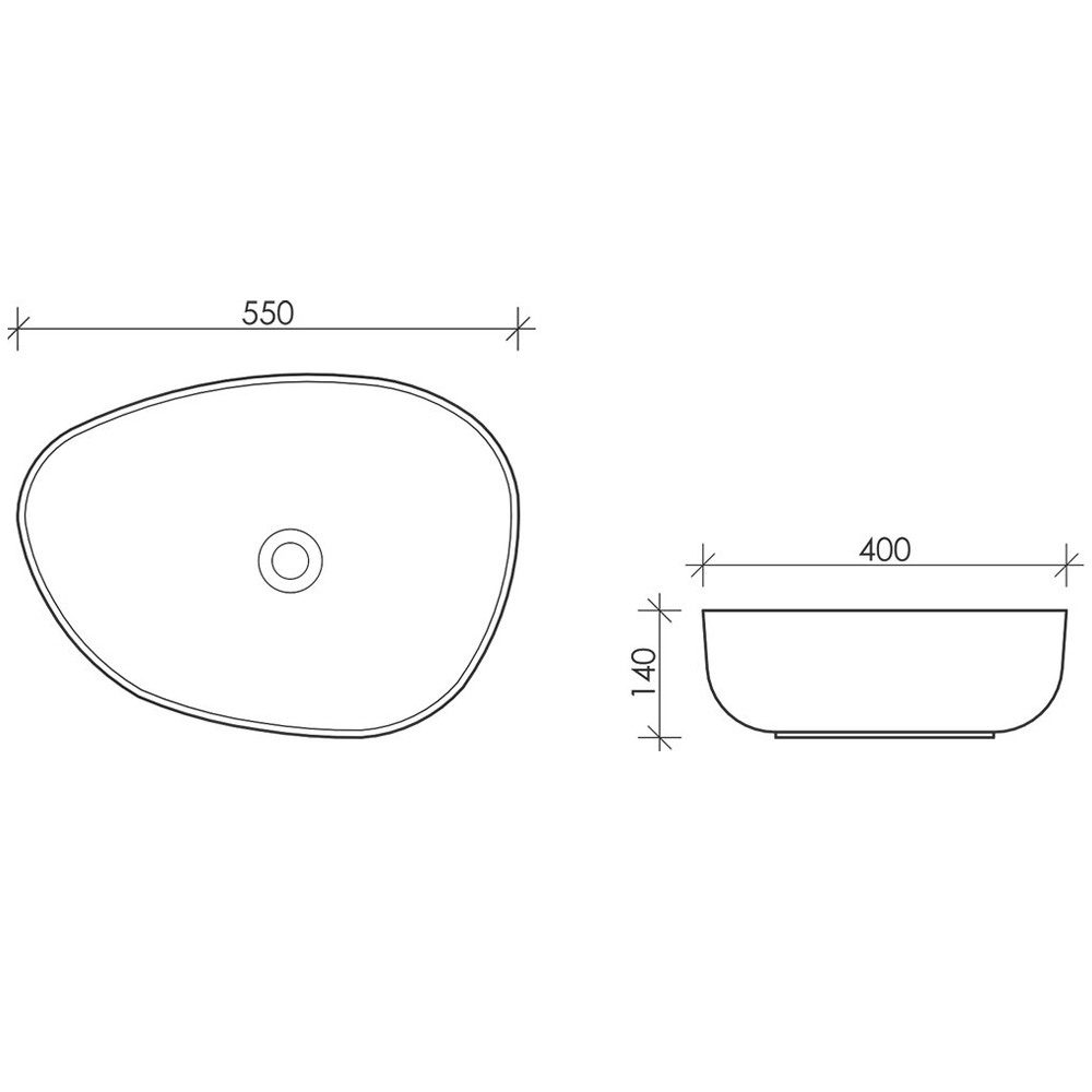 Раковина накладная Ceramica Nova Element CN5003 белая глянцевая