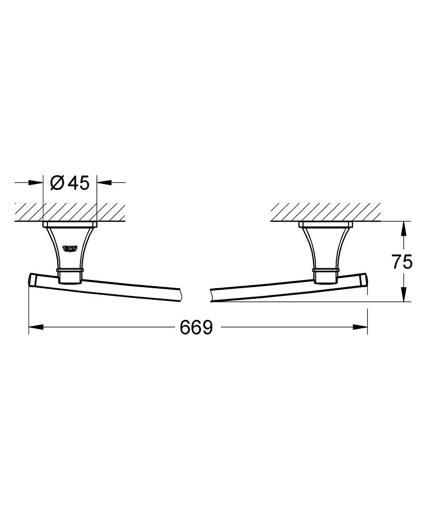 Полотенцедержатель Grohe Grandera 40629000 хром