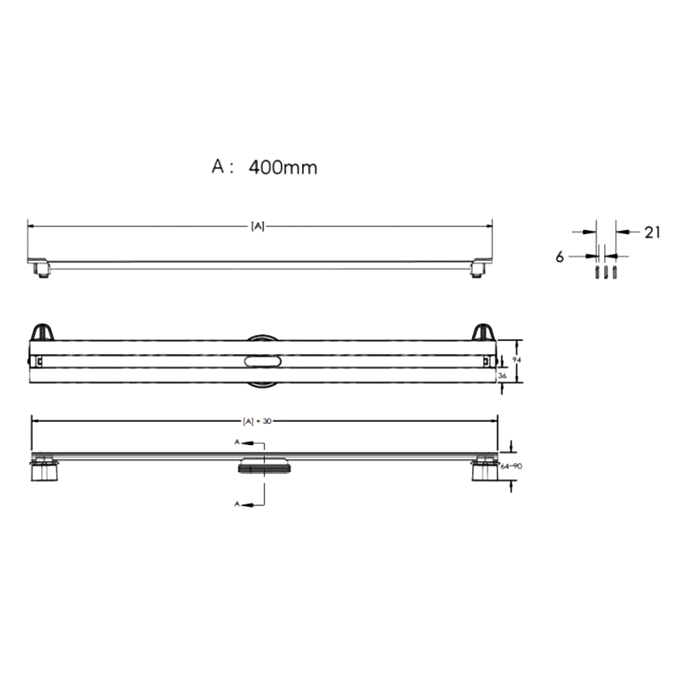 Душевой лоток Berges Super Slim 40 090177 хром матовый