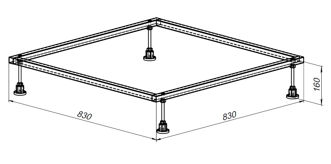 Каркас для поддона Allen Brau 90х90 8.00001