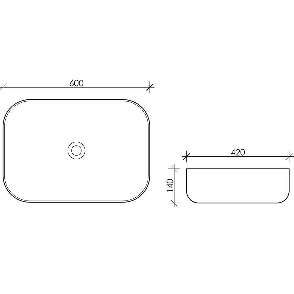 Раковина накладная Ceramica Nova Element CN5004 белая глянцевая