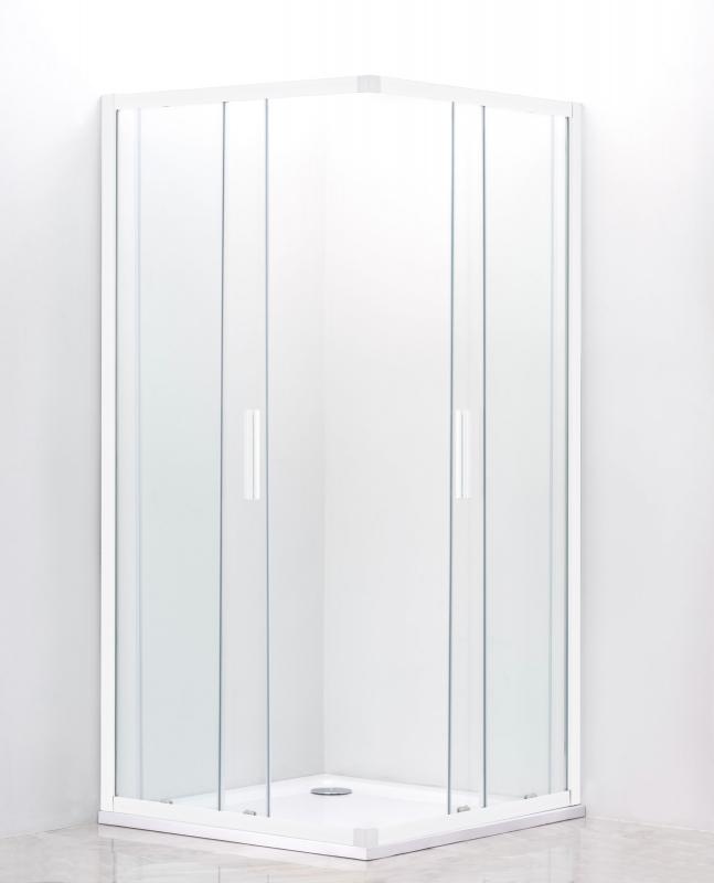 Душевой уголок Cezares Relax 100x80см RELAX-AH-2-100/80-C-Bi профиль белый, стекло прозрачное