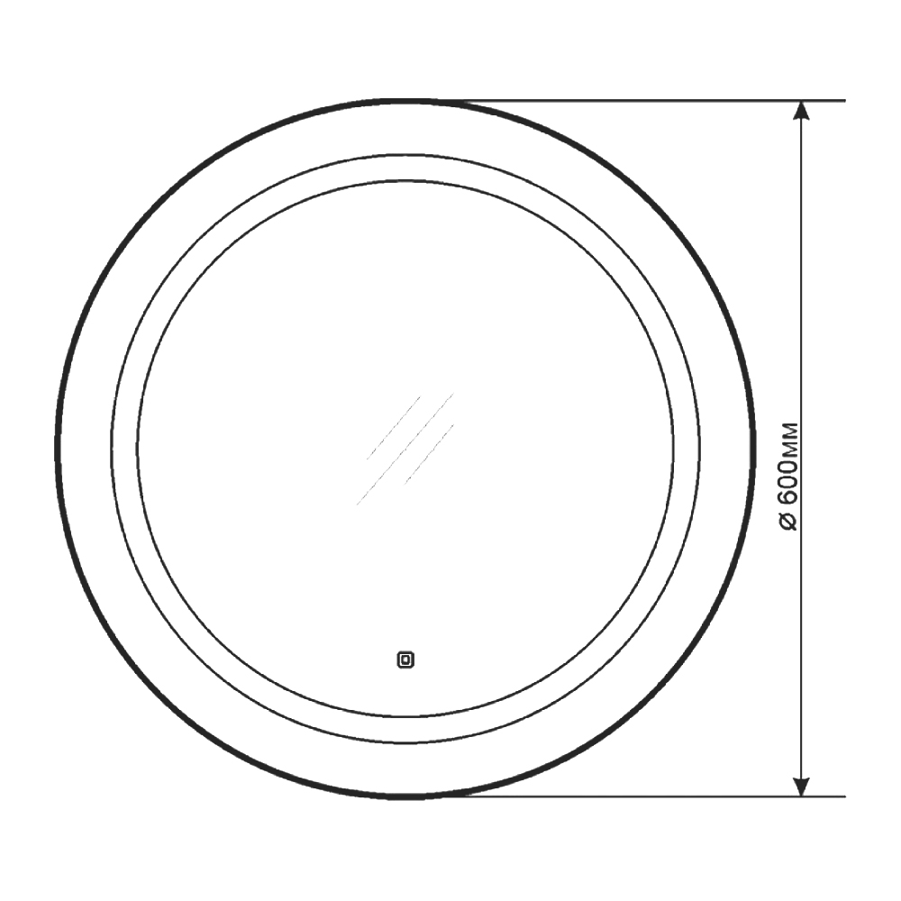 Зеркало Comforty Круг 60 00-00005261CF с подсветкой и сенсором