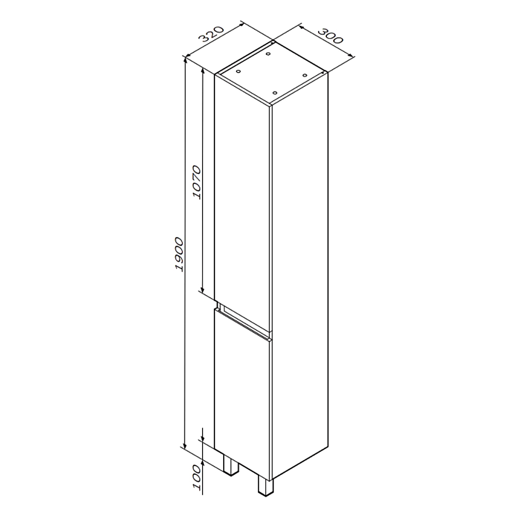 Шкаф-пенал AM.PM X-Joy 30см M85ACSR0306WG белый глянцевый