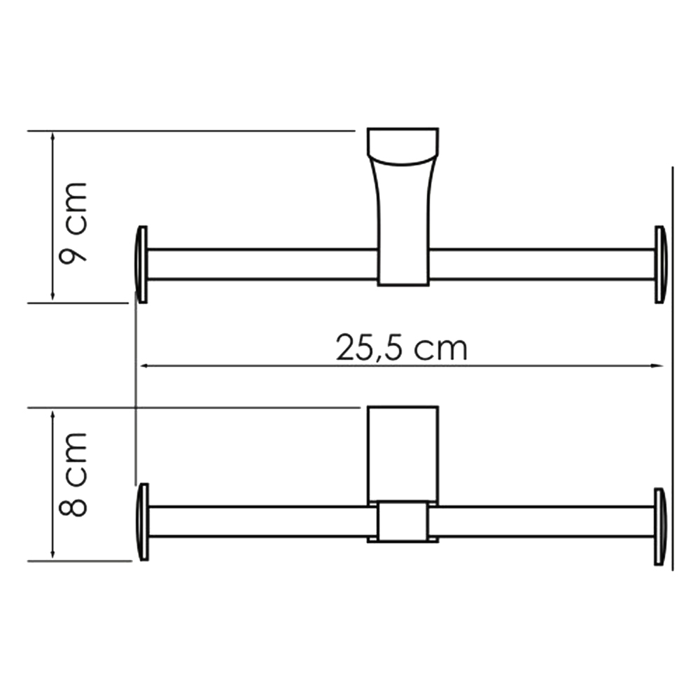 Держатель туалетной бумаги Wasserkraft Leine K-5096D двойной, хром