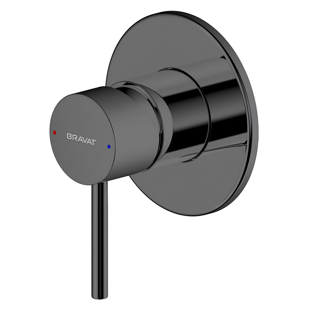 Смеситель встраиваемый для душа Bravat Arc PB86061BW-A1-ENG черный
