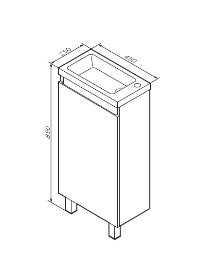 Тумба под раковину AM.PM X-Joy 45 M85AFSX0451WG белый