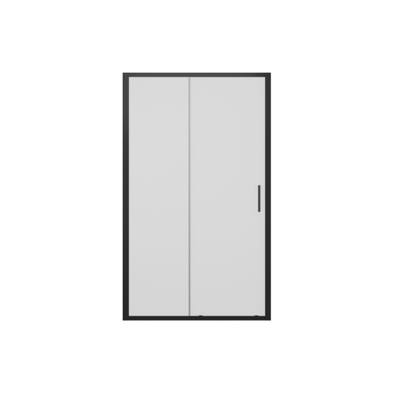 Душевая дверь в нишу Bravat Blackline 120x200см BD120.4101B профиль черный, стекло прозрачное