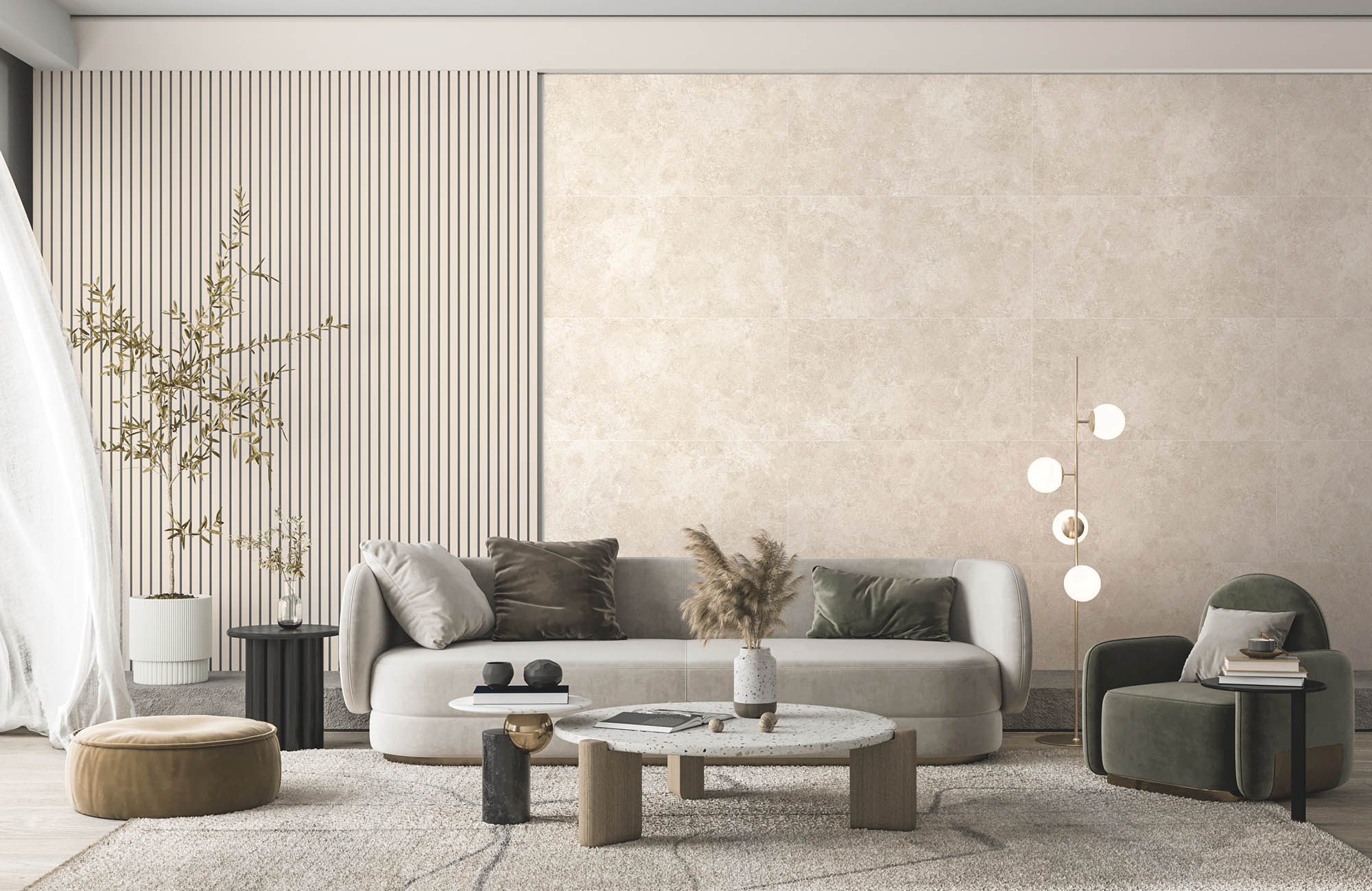 Керамогранит Global Tile Onda 120x60 GT120600902MCR бежевый