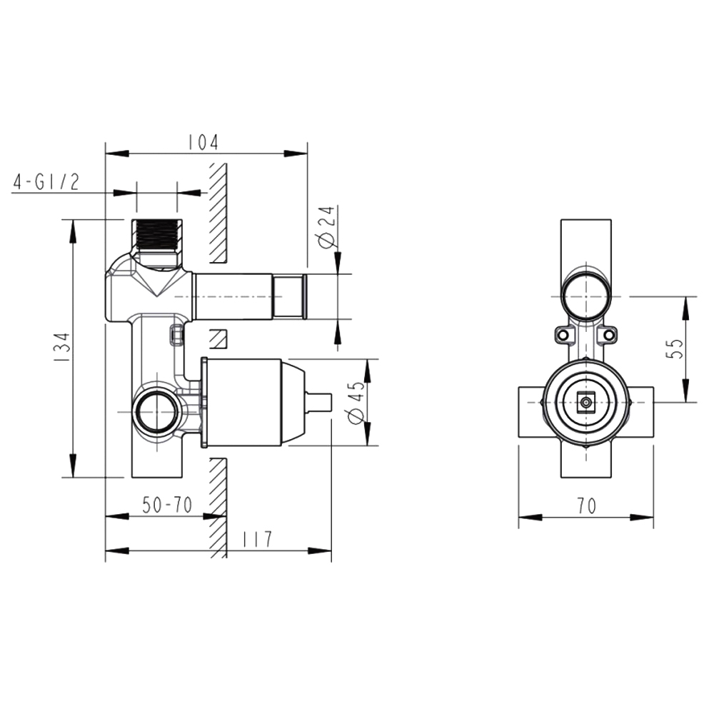 Гигиенический душ Bravat D9151CP-ENG со смесителем, хром