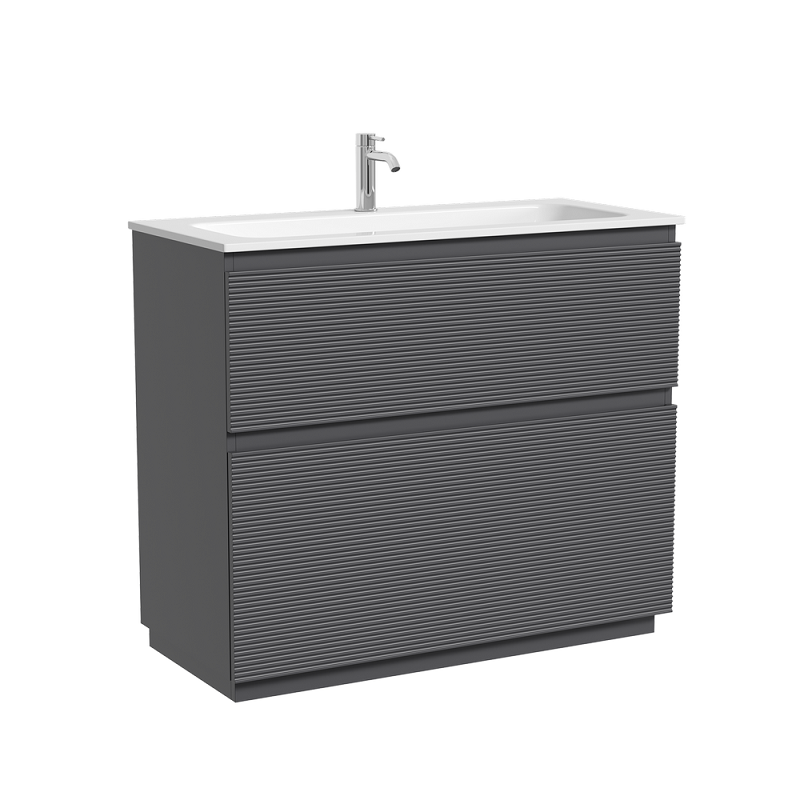 Тумба под раковину Sancos Folk Floor 100 FL100FGS напольная, Grey soft