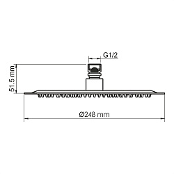 Душевой комплект Wasserkraft Thermo A5548.180.259.285.194.286 с внутренней частью, золото матовое