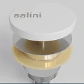 Донный клапан для ванны Salini D 402 152201WM белый матовый