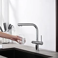 Смеситель для кухни Aquatek Европа AQ1385CR с краном для питьевой воды, хром