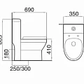 Унитаз-моноблок Golden Frog A503 белый