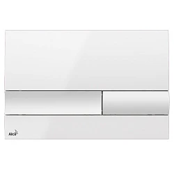 Кнопка смыва AlcaPlast M1730 белая глянцевая