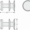 Крючок Сунержа Сфера 30-2010-0001 для полотенцесушителей, белый матовый