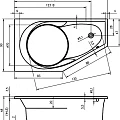 Акриловая ванна Riho Yukon 160x90 B008001005 правая, белая глянцевая