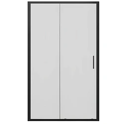 Душевая дверь в нишу Bravat Blackline 120x200см BD120.4101B профиль черный, стекло прозрачное