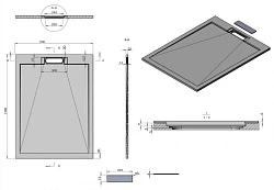Душевой поддон Esbano Luxe 120х90 ESPLX 129B черный