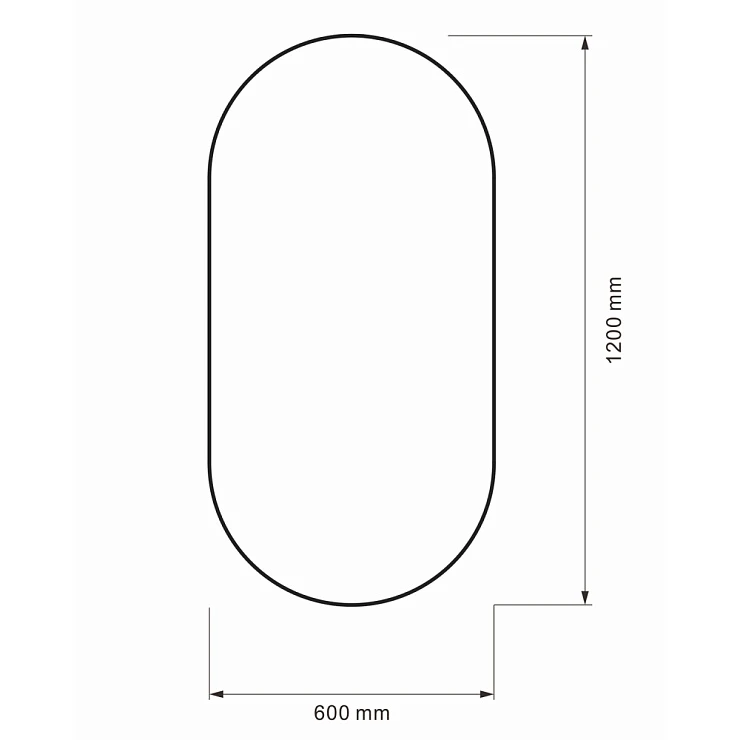 Зеркало ABBER Immer Offen AG6401B черное