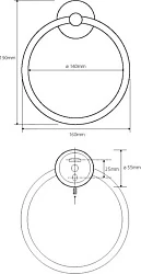 Кольцо для полотенец Bemeta 104104062  хром