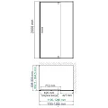 Душевой уголок Wasserkraft Neime 120x90см 19P07 профиль белый, стекло прозрачное