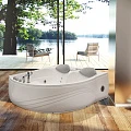 Акриловая ванна Black & White Galaxy GB5005 с гидромассажем 175x160 белая глянцевая