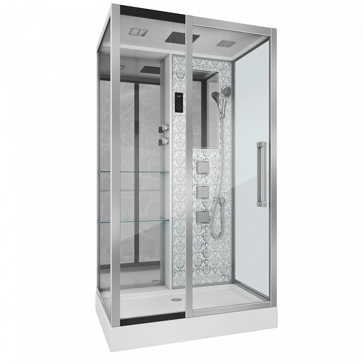 Душевая кабина Niagara Luxe 120х82см NGL-7713W L профиль серебро