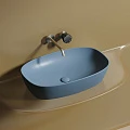 Раковина накладная Ceramica nova Element 600*380*138мм CN6049ML голубая матовая