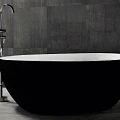 Акриловая ванна ABBER 150x150 AB9279MB черная матовая