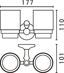 Стакан Art&Max ANTIC CRYSTAL AM-E-2688SJ-Br двойной