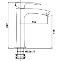 Смеситель для раковины Gappo G1007-72 хром
