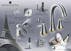 Напольный смеситель для ванны с душем Grohe Grandera 23318000 хром