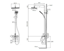 Душевая стойка ARROW AG3311CP хром
