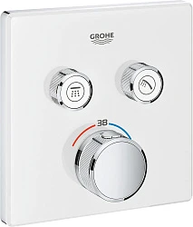 Термостатический смеситель Grohe Grohtherm SmartControl 29156LS0 для душа, хром / белый
