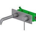 Смеситель встраиваемый для раковины Timo Saona 2371/18SM черное золото