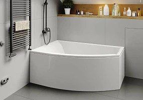 Экран VAGNERPLAST Veronella offset L 160см VPPP16002FL3-04 левый, белый