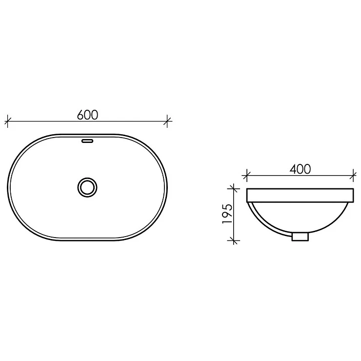 Раковина встраиваемая Ceramica Nova Element 60см CN5020 белая
